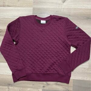 Columbia Quilted Crewneck Sweater - Burgundy